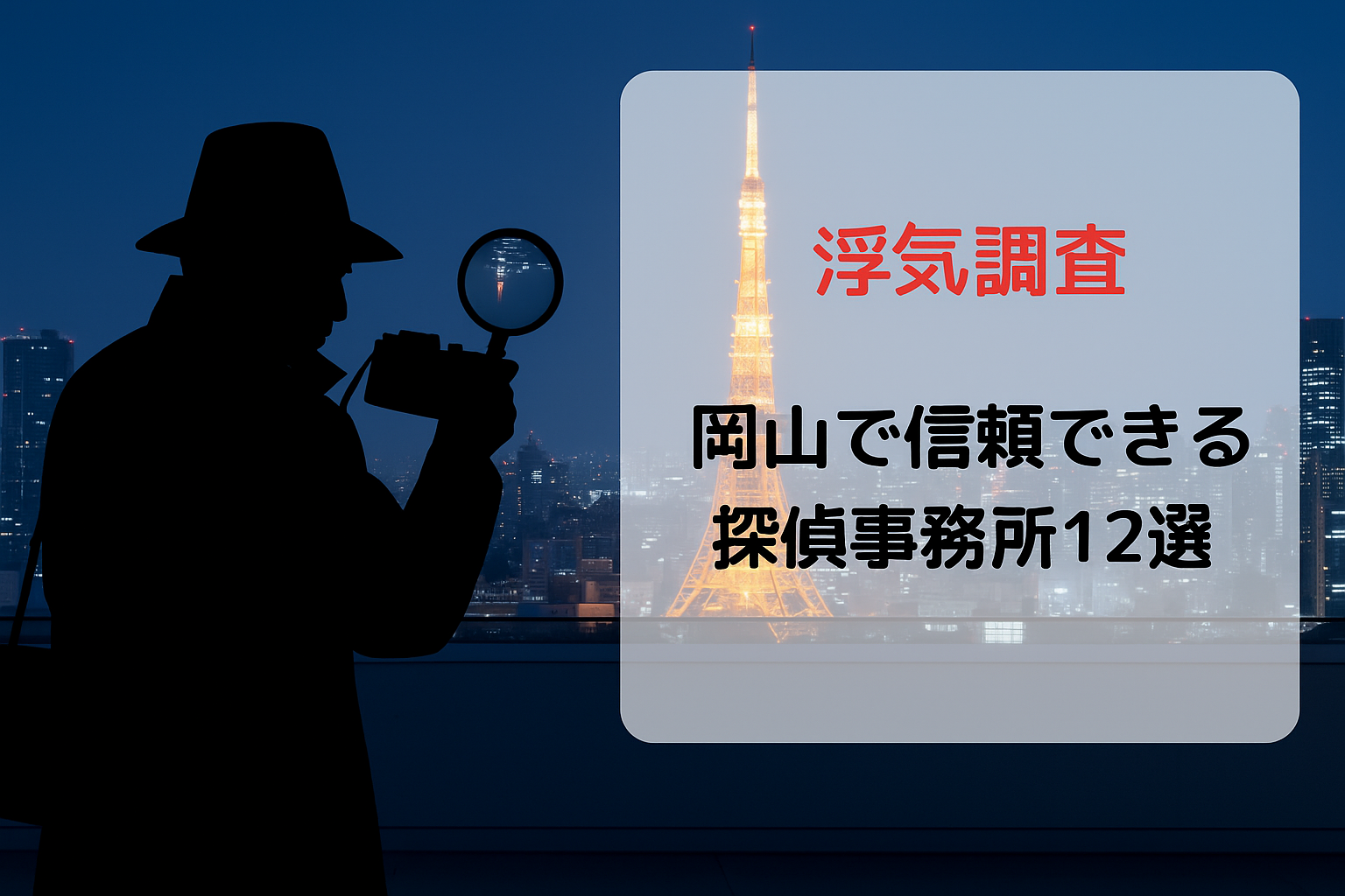 【浮気調査】岡山で信頼できる探偵事務所12選｜料金比較と選び方ガイド