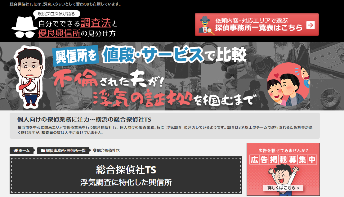 総合探偵社TS（旧T&M探偵社）
